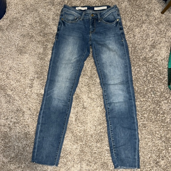 Pilcro and the Letterpress Stet Low Rise Raw Hem skinny Jeans size 25 - Picture 5 of 10